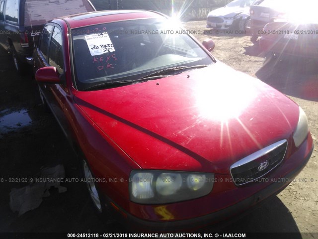 KMHDN55D32U051141 - 2002 HYUNDAI ELANTRA GLS/GT RED photo 6