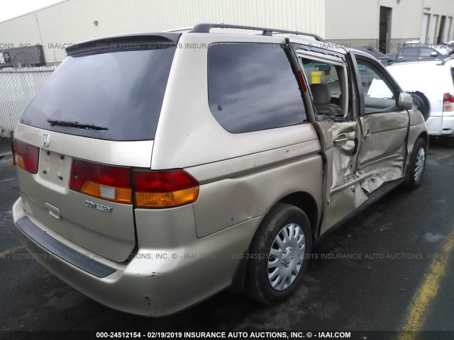 2HKRL18072H520842 - 2002 HONDA ODYSSEY EXL GOLD photo 4