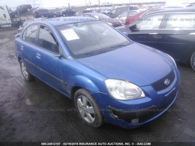 KNADE123786336461 - 2008 KIA RIO LX/SX BLUE photo 1