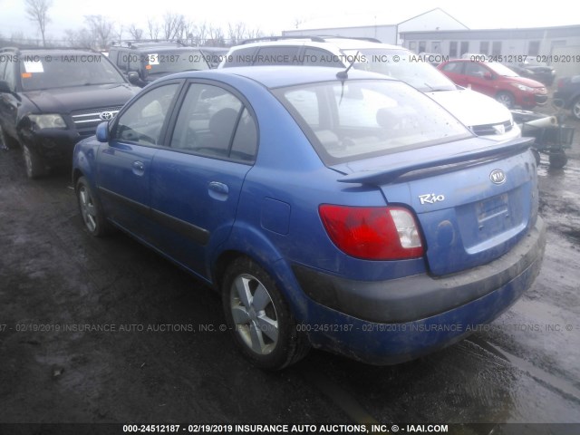 KNADE123786336461 - 2008 KIA RIO LX/SX BLUE photo 3