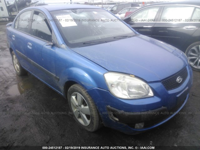 KNADE123786336461 - 2008 KIA RIO LX/SX BLUE photo 6