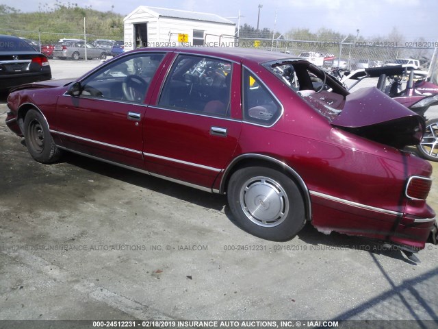 1G1BL52P8SR148282 - 1995 CHEVROLET CAPRICE / IMPALA CLASSIC/SS MAROON photo 3