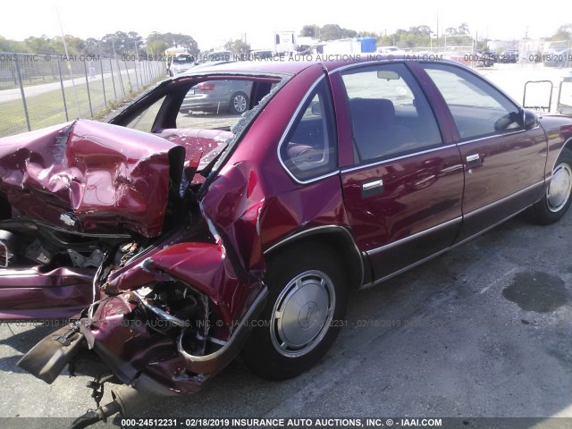 1G1BL52P8SR148282 - 1995 CHEVROLET CAPRICE / IMPALA CLASSIC/SS MAROON photo 4