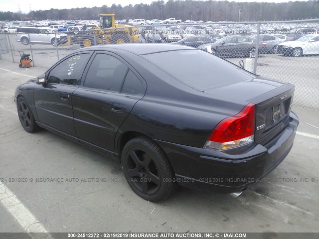 YV1RS592072607480 - 2007 VOLVO S60 2.5T BLACK photo 3