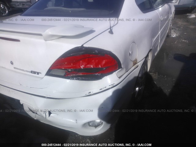 1G2NW12E12C296106 - 2002 PONTIAC GRAND AM GT WHITE photo 6