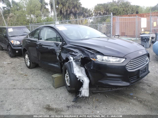 3FA6P0G77FR289675 - 2015 FORD FUSION S BLACK photo 1