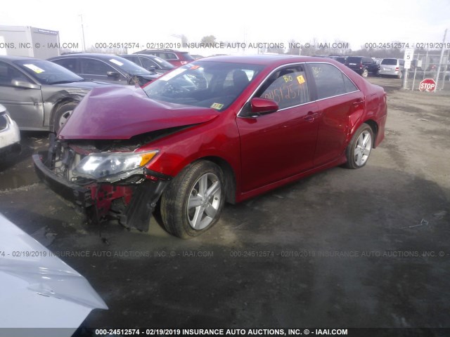 4T1BF1FK5CU583809 - 2012 TOYOTA CAMRY SE/LE/XLE 红色 照片 2