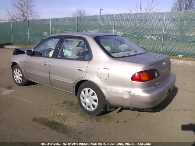 2T1BR12E22C519962 - 2002 TOYOTA COROLLA CE/LE/S TAN photo 3