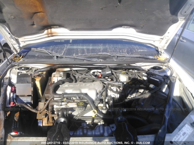 2G1WW12E919299916 - 2001 CHEVROLET MONTE CARLO LS GRAY photo 10