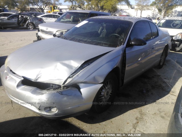 2G1WW12E919299916 - 2001 CHEVROLET MONTE CARLO LS GRAY photo 2