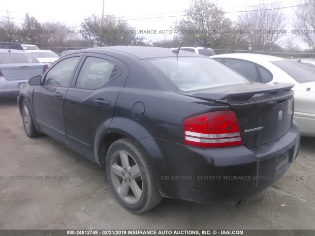 1B3LC76M88N659323 - 2008 DODGE AVENGER R/T BLACK photo 3