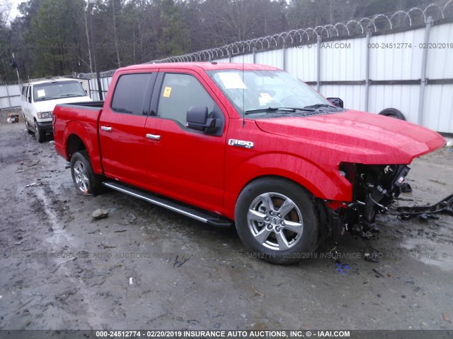 1FTEW1C56JFA76600 - 2018 FORD F150 SUPERCREW RED photo 1