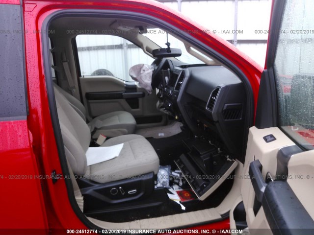 1FTEW1C56JFA76600 - 2018 FORD F150 SUPERCREW RED photo 5