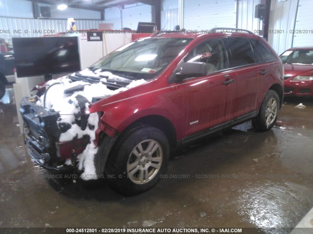 2FMDK46C67BA57277 - 2007 FORD EDGE SE RED photo 2