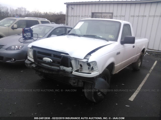 1FTYR10D06PA40080 - 2006 FORD RANGER WHITE photo 2