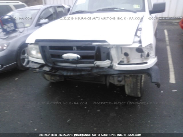 1FTYR10D06PA40080 - 2006 FORD RANGER WHITE photo 6