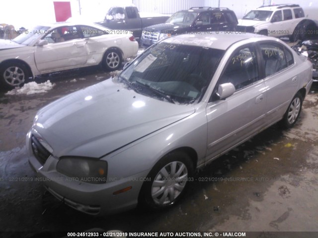 KMHDN46D55U965047 - 2005 HYUNDAI ELANTRA GLS/GT SILVER photo 2