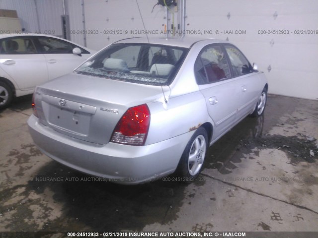 KMHDN46D55U965047 - 2005 HYUNDAI ELANTRA GLS/GT SILVER photo 4