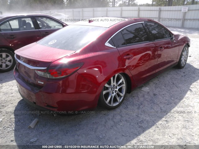 JM1GJ1W60E1148941 - 2014 MAZDA 6 GRAND TOURING RED photo 4