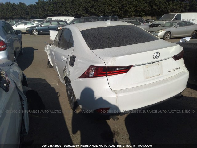 JTHCE1D20E5000167 - 2014 LEXUS IS 350 WHITE photo 3