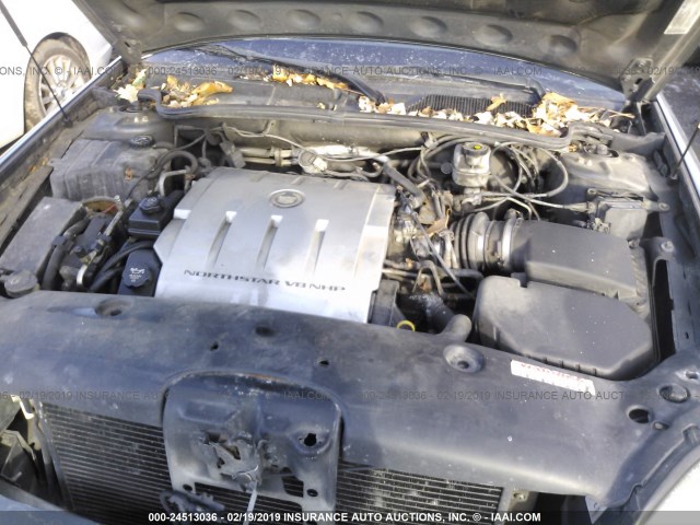 1G6KF57955U229589 - 2005 CADILLAC DEVILLE DTS GRAY photo 10