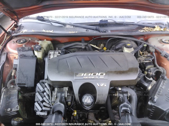 2G2WS522441132497 - 2004 PONTIAC GRAND PRIX GT2 ORANGE photo 10