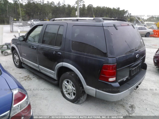 1FMZU63E82UA63683 - 2002 FORD EXPLORER XLT BLACK photo 3