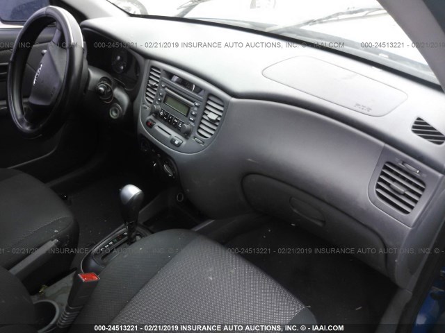 KNADE123076270222 - 2007 KIA RIO LX/SX BLUE photo 5