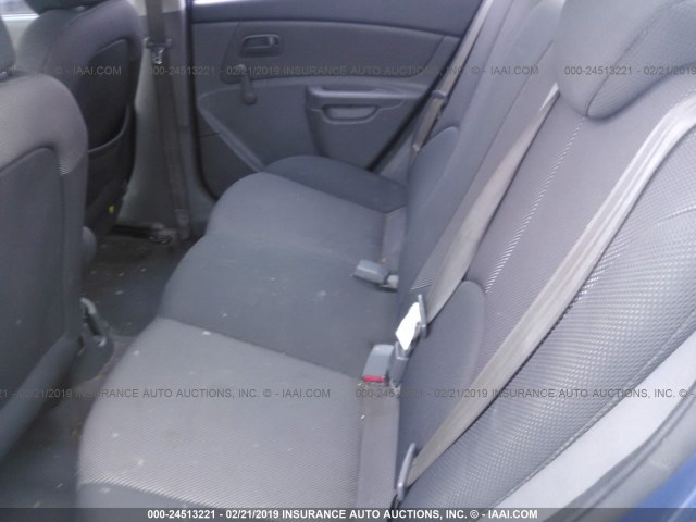 KNADE123076270222 - 2007 KIA RIO LX/SX BLUE photo 8