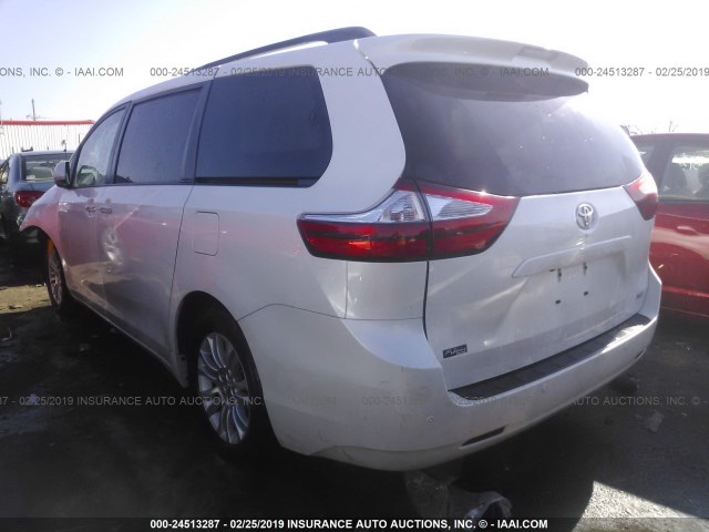 5TDYK3DC8FS601469 - 2015 TOYOTA SIENNA XLE/LIMITED WHITE photo 3