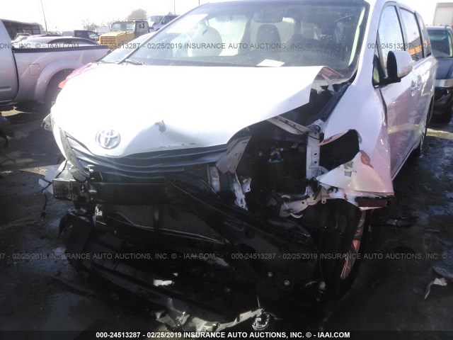 5TDYK3DC8FS601469 - 2015 TOYOTA SIENNA XLE/LIMITED WHITE photo 6