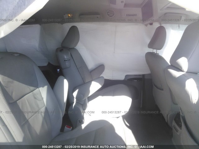 5TDYK3DC8FS601469 - 2015 TOYOTA SIENNA XLE/LIMITED WHITE photo 8