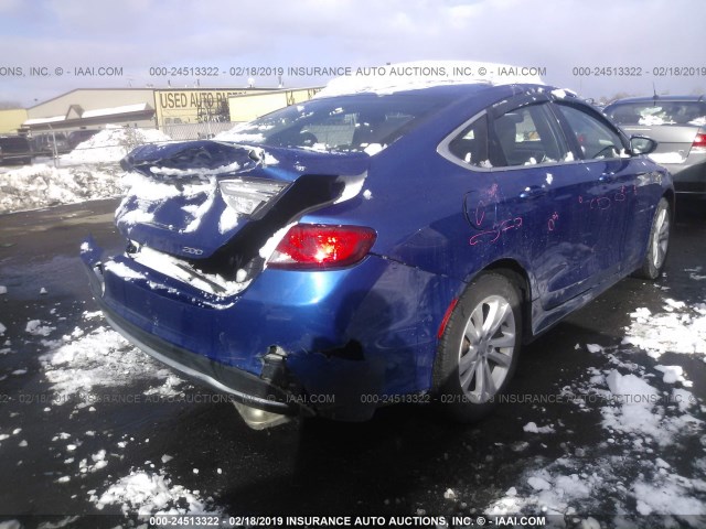 1C3CCCAB1GN104794 - 2016 CHRYSLER 200 LIMITED BLUE photo 4