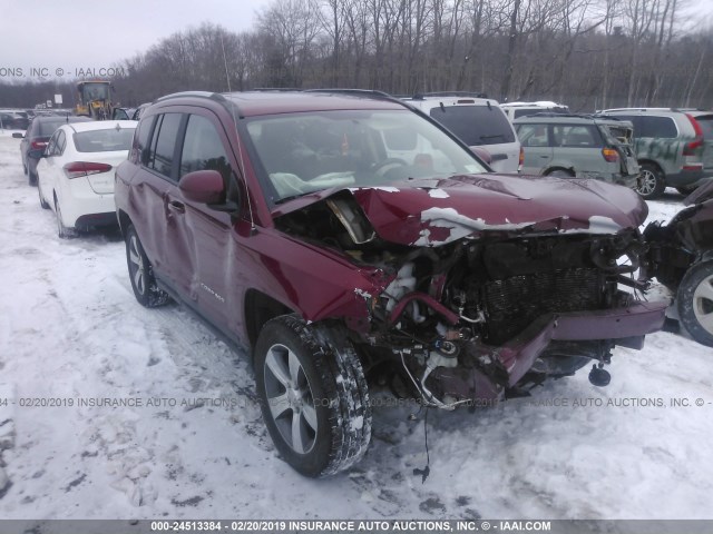 1C4NJDEBXHD114094 - 2017 JEEP COMPASS LATITUDE RED photo 1