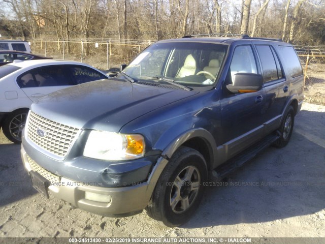 1FMFU18L73LB64573 - 2003 FORD EXPEDITION EDDIE BAUER BLUE photo 2