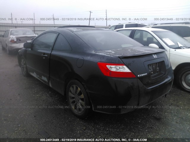 2HGFG12969H511200 - 2009 HONDA CIVIC EXL BLACK photo 3