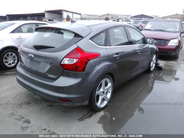 1FADP3N28EL229594 - 2014 FORD FOCUS TITANIUM GRAY photo 4