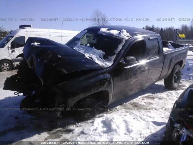 2GCEK290591119663 - 2009 CHEVROLET SILVERADO K1500 LT BLACK photo 2