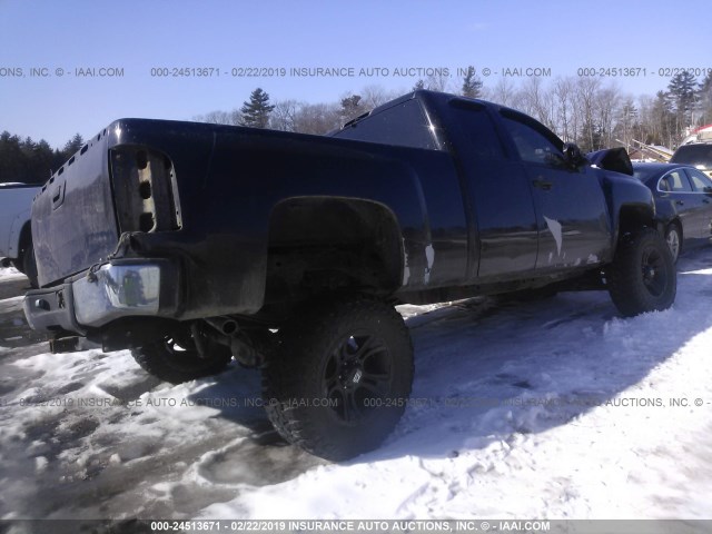 2GCEK290591119663 - 2009 CHEVROLET SILVERADO K1500 LT BLACK photo 4