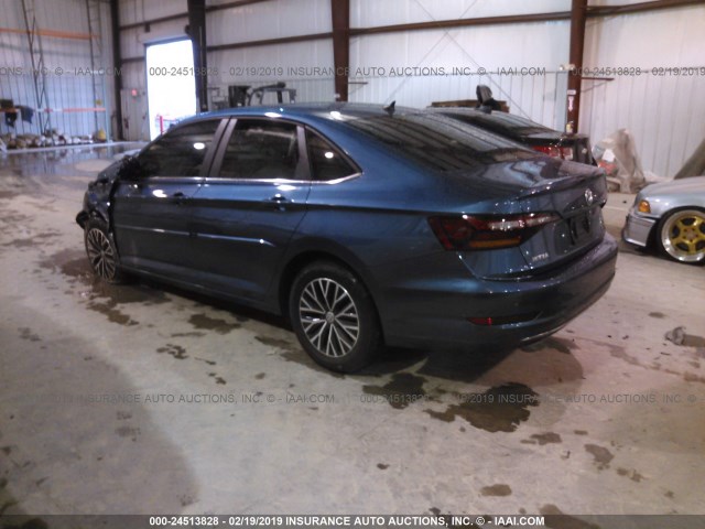 3VWC57BU2KM008329 - 2019 VOLKSWAGEN JETTA S/SE/R-LINE BLUE photo 3