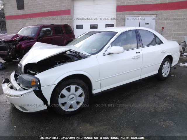 1LNHM86S65Y643021 - 2005 LINCOLN LS WHITE photo 2