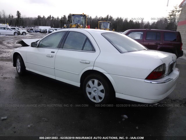 1LNHM86S65Y643021 - 2005 LINCOLN LS WHITE photo 3