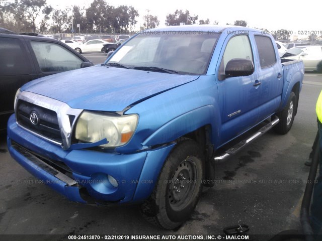 5TEJU62N36Z298606 - 2006 TOYOTA TACOMA DOUBLE CAB PRERUNNER BLUE photo 2
