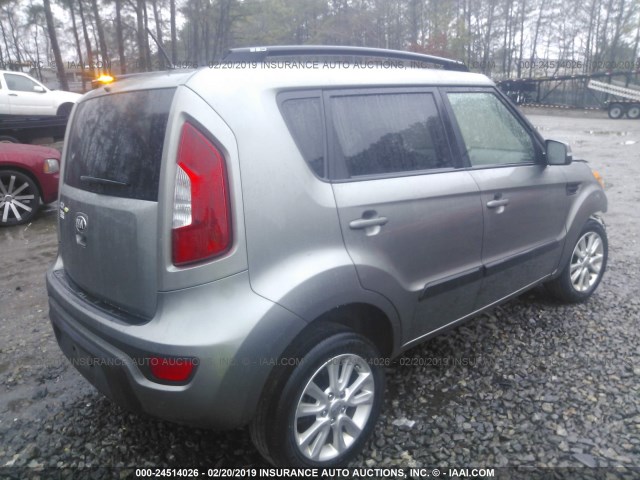 KNDJT2A68D7550487 - 2013 KIA SOUL +/!/SPORT GRAY photo 4