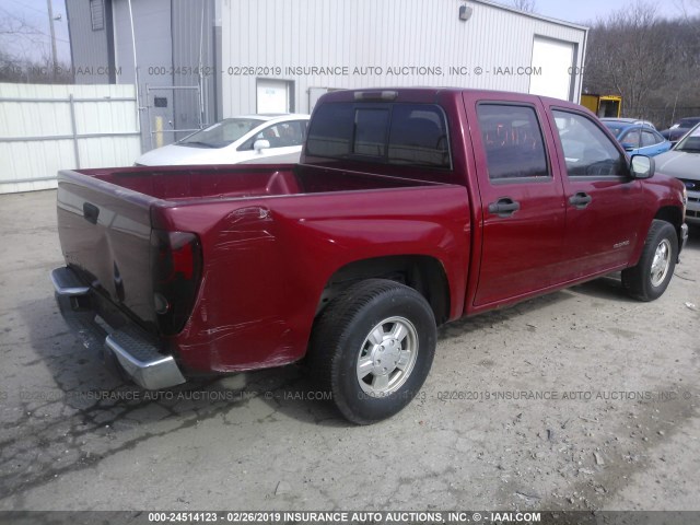 1GCCS136958168726 - 2005 CHEVROLET COLORADO RED photo 4