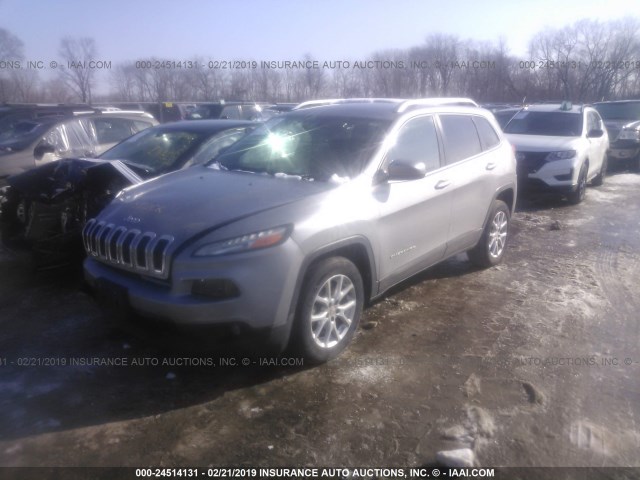 1C4PJLCB8FW506952 - 2015 JEEP CHEROKEE LATITUDE SILVER photo 2