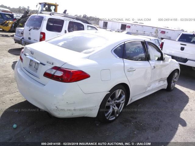 JN1AY1AP8CM530182 - 2012 INFINITI M56 WHITE photo 4