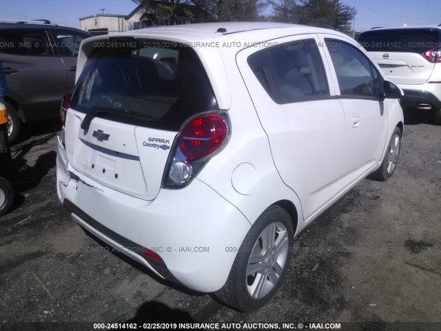 KL8CB6S9XEC521358 - 2014 CHEVROLET SPARK LS WHITE photo 4