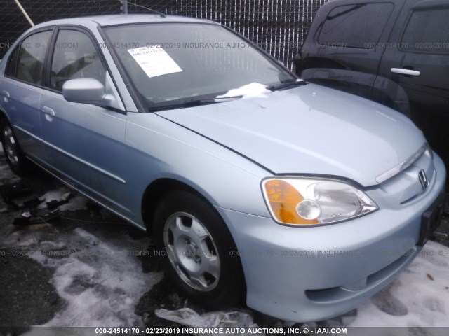 JHMES96623S000945 - 2003 HONDA CIVIC HYBRID Light Blue photo 1