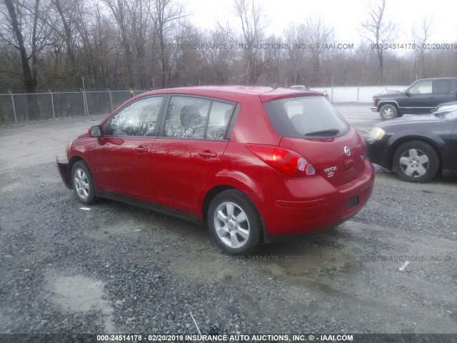 3N1BC13E09L405906 - 2009 NISSAN VERSA S/SL RED photo 3